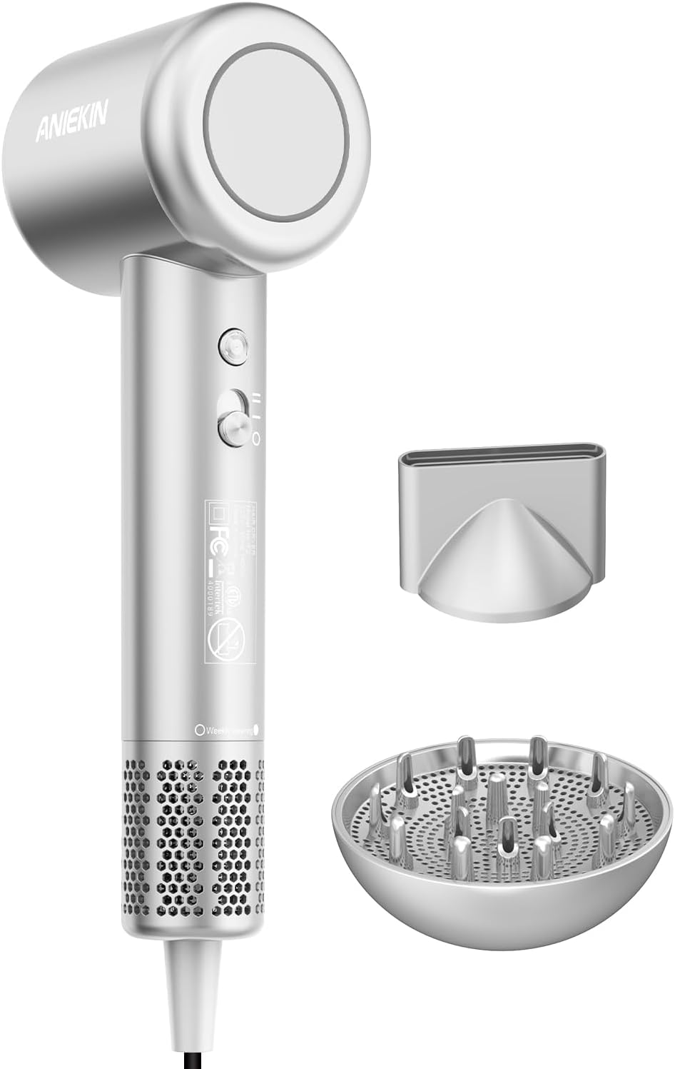 ANIEKIN Hair Dryer with Magnetic Diffuser