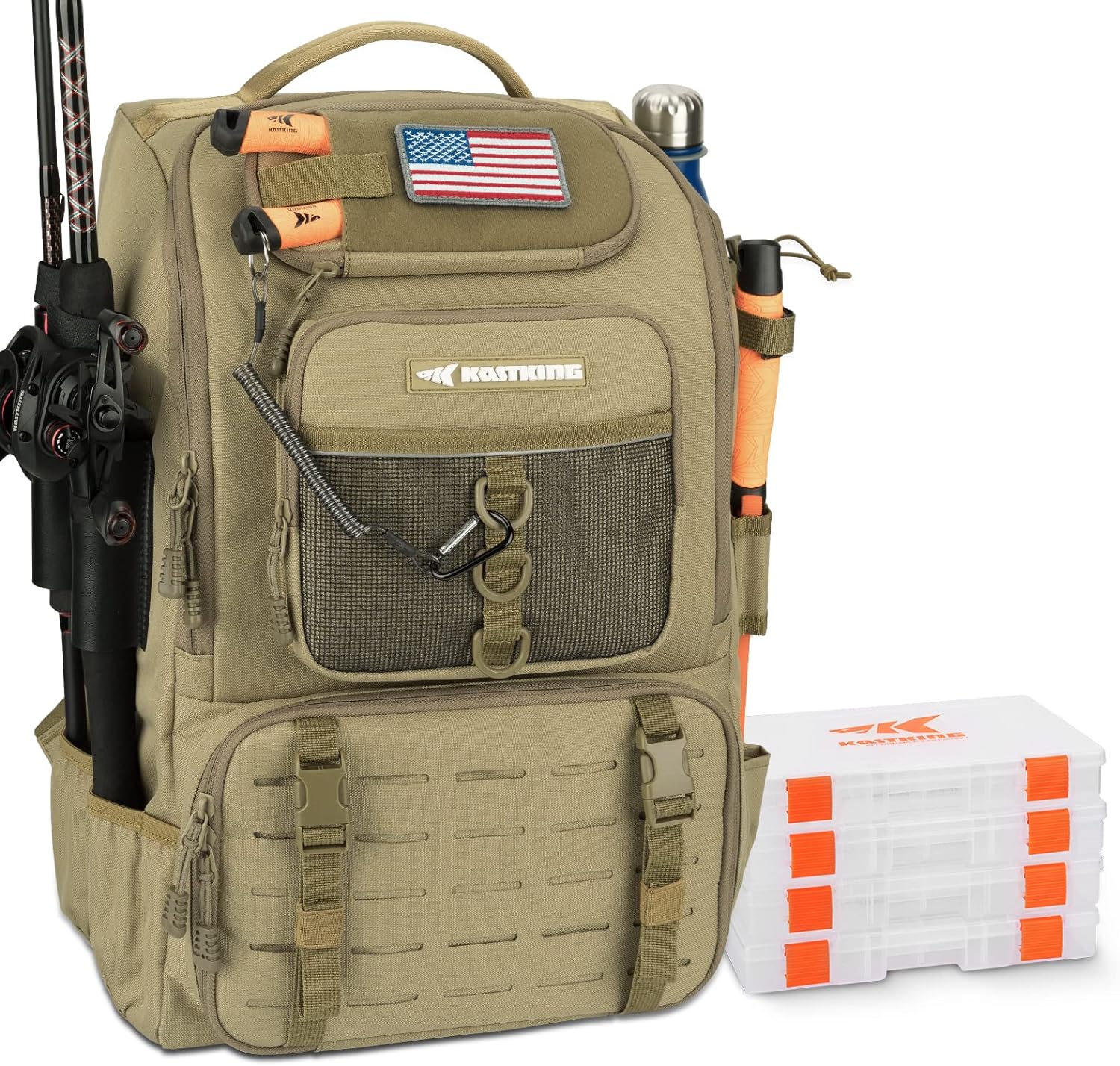 KastKing Karryall Fishing Tackle Backpack with Rod Holders