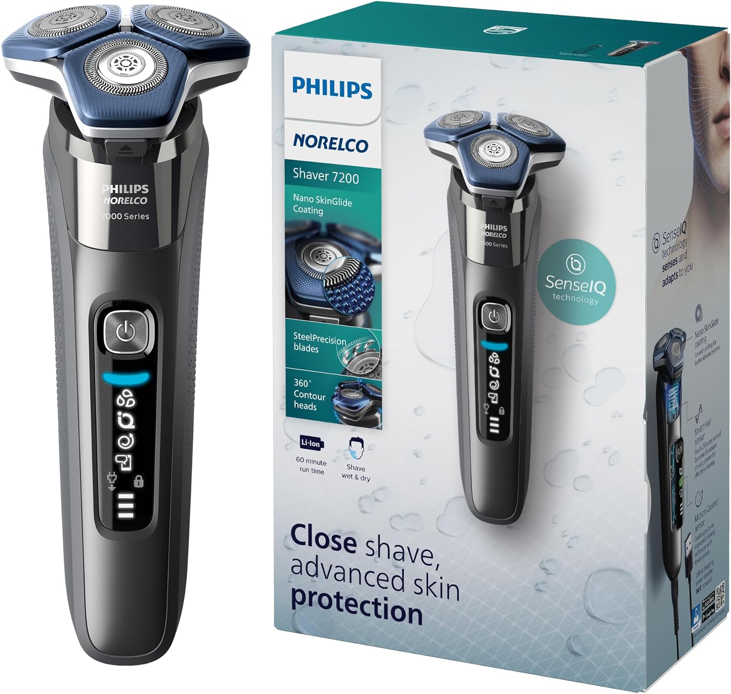 Philips Norelco Shaver 7200, Rechargeable Wet & Dry Electric Shaver