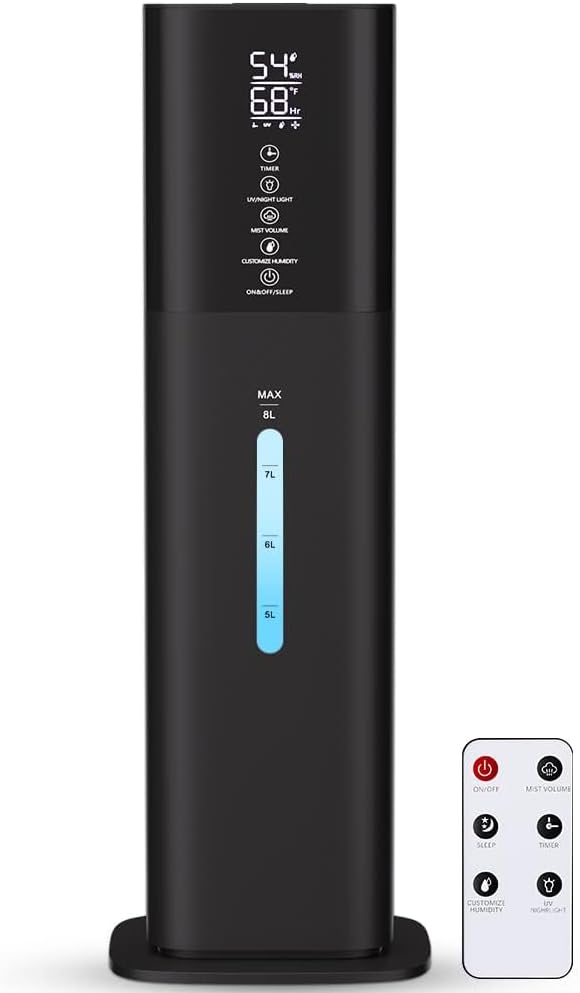 Honovos Humidifiers Large Room Bedroom with 7 Colors Light