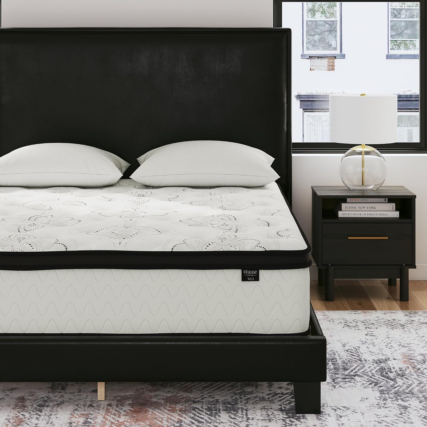 Signature Design by Ashley Queen Size Chime 12 Inch Medium Firm Hybrid Mattress
